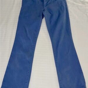 Tory Burch Magda Cropped Slim Boot Faded wedge Blue Jeans Size 28 Ankle Jean